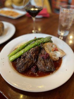 Elk Chops & Shrimp