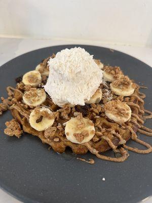 Banana Sweet potato waffle