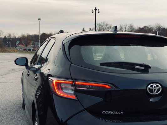 Love the new LED headlights and taillights on the hatchback model.