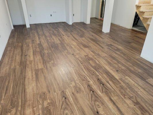 Basement flooring installation