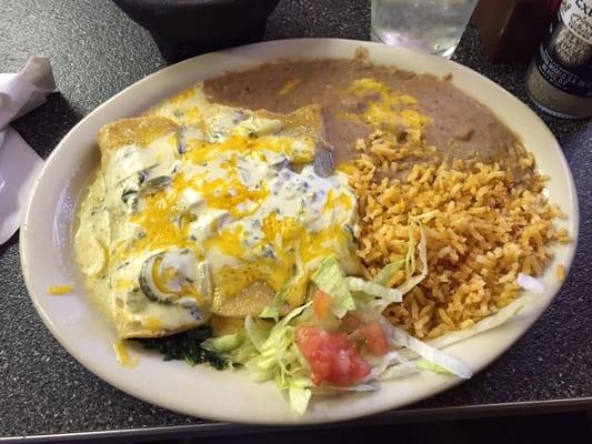 Spinach enchiladas