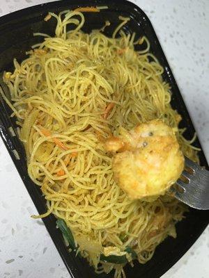 Singapore noodles ? with  shrimp and chicken