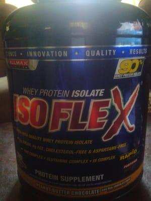 This is protein Isolate  Isoflex Protein Shake Supplement!!! I am trying the  Peanut Butter Chocolate today!!!