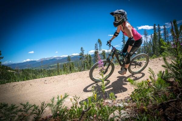 New to biking? We offer lessons and clinics, including our Gravity Goddess for our rad lady riders. Photo: Carl Frey