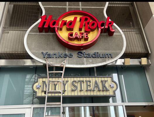 Channel letter sign. Yankee Stadium, NYC