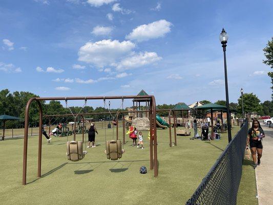 Playground for smaller kids that is fenced in