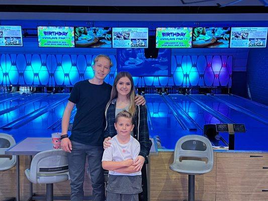 Turkey day family bowling.