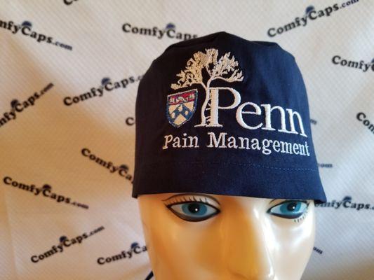 University of Penn custom male scrub cap