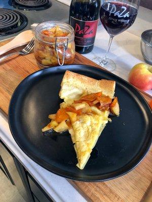 Oven Pancake with Apple & Persimmon Compote