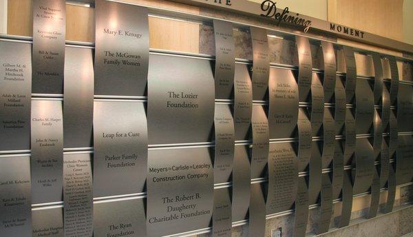 Methodist Women's Hospital Interior Donor Wall