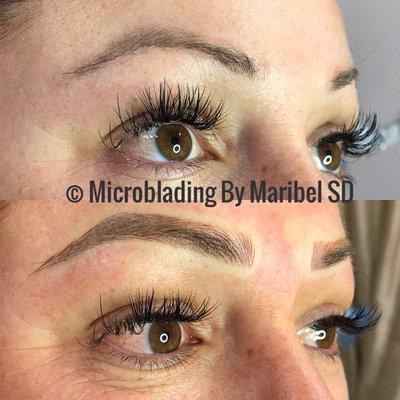 Microblading , get the brows you always wanted . Visit our website for more before  and after pictures