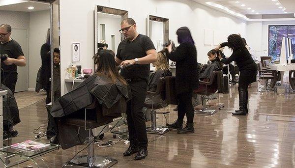 A busy Saturday in AMS Salon, in the Rittenhouse Square area of Philadelphia.