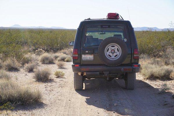 Mojave Desert shakedown after cats, exhaust, suspension, radiator, a/c recharge, tires. Not a problem.