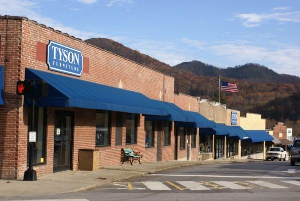 Tyson Furniture occupies over 70,000 sq. ft. of Historic Downtown Black Mountain.