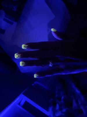 Nails glowing in the dark !!!