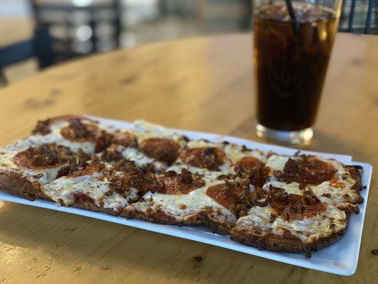 Meaty flatbread