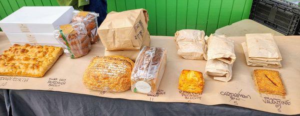 Their baked goods, like from UDistrict (Sat) & Ballard (Sun) Farmers Markets (10/5/24)