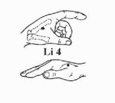 Pressure is used on He Gu (LI4)  for stress, facial pain, headaches, toothaches and neck pain.