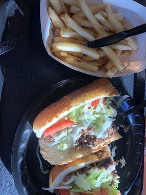 Cheese Steak Sub with Fries