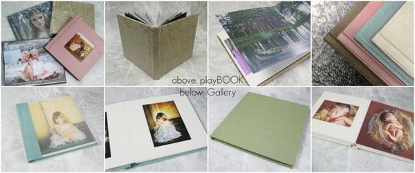 Best quality, great prices! Portrait albums pictured: Finao playBOOK (fully finished photo book) & Seldex Gallery (DIY matted album).