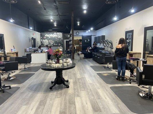 Inside the brand new stylish salon