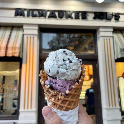 Black Raspberry Truffle + Chocolate Chip Ice Cream