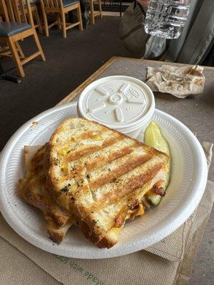 club panini with potato salad.