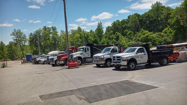 Wash trucks and cement trucks and equipment