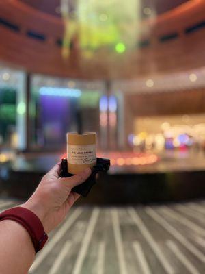 The Lucky Brownie - Irish Cream Ice Cream while sitting in front of the Oculus at the Guitar Hotel