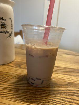 Hokkaido Milk Tea with brown sugar jelly