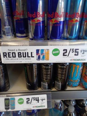 2 different prices same 7-eleven for 12oz red bulls