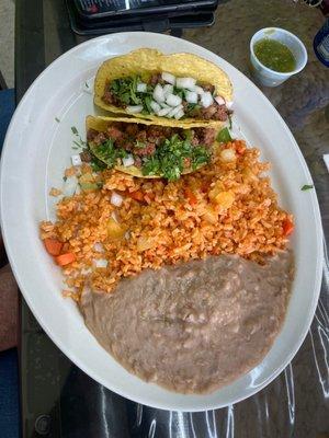 Taco dinner- ground beef hard shell