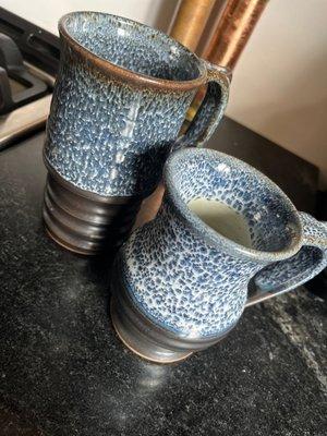 Pottery mugs