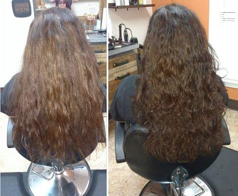 I love my long hair but it's very thick. Thanks to Patty, I got a great cut - long layers - that reduced the bulk w/o losing the length