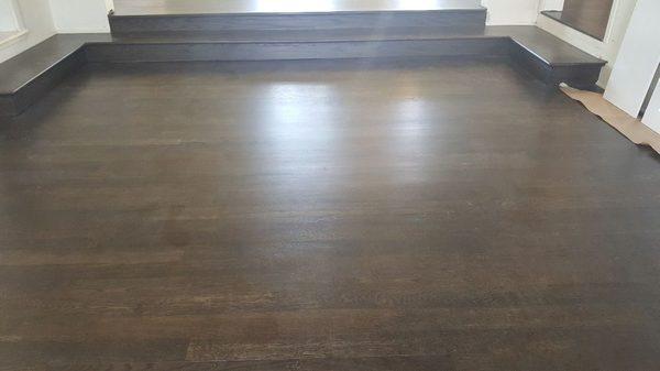 Ebony stain hard wood floor