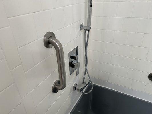 Installed handle bars and replaced new shower faucets.