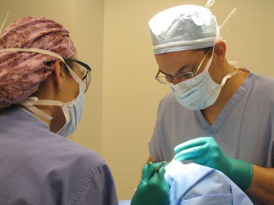 Dr. Dhir in surgery