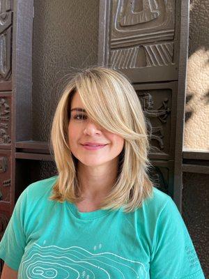 Highlights and haircut by Isra Alba