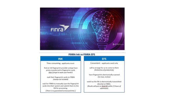 Save TIME and MONEY - Transmit Ink or Digital Fingerprints directly to FINRA