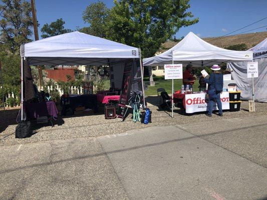 Saturday, June 1, 2019: Carson City Office Depot tent at Oodles of Noodles Festival in Old Town Dayton.