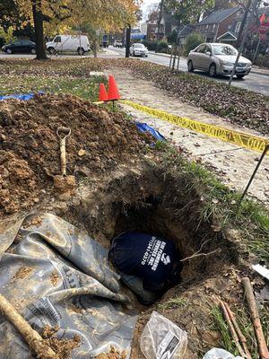 Water line service building Takoma park