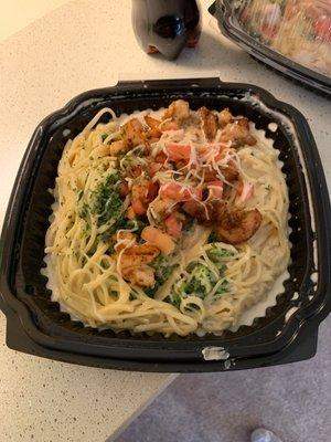 Shrimp and broccoli Alfredo!