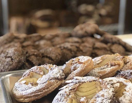 Scenes from a cottage bakery.