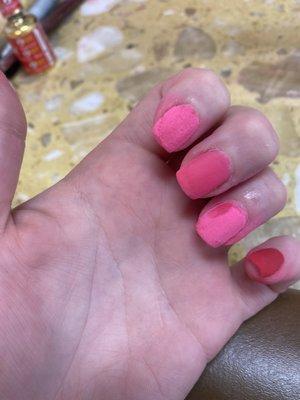 proving that the color they had on most my nails was in fact pink