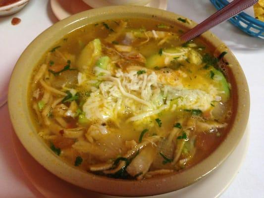 Tortilla soup. Great on a very cold day.