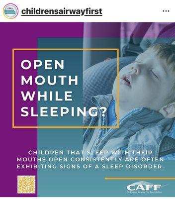 Open mouth while sleeping is a sign of Sleep Disorder.