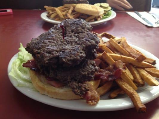 Big Bison burger- not so good but fries were decent.