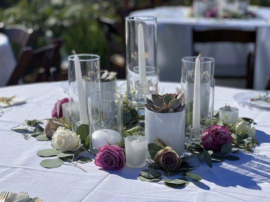 Close up centerpieces