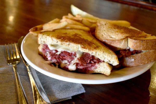 Classic Reuben sandwich at our Irish pub