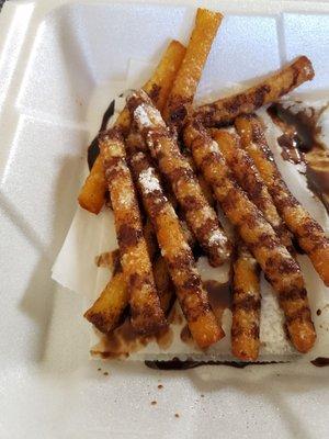 Best funnel fries...all their food is homemade cooking. Love to eat here